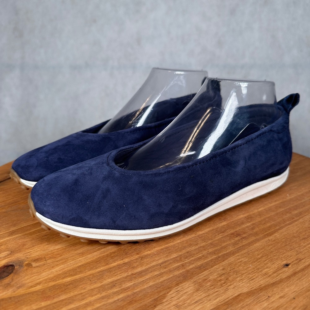 Naturalizer Carla Sport Shoes Womens 8M Navy Blue Good Suede Ballet Flats Slip
